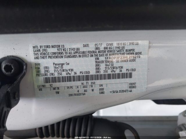 2017 FORD FOCUS 1FADP3F23HL278219 Photo 8