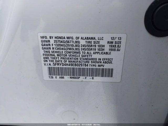 2014 ACURA MDX 5FRYD4H49EB029784 Photo 8