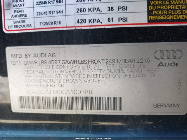 2012 AUDI A3 WAUKJAFM0CA100388 Photo 8