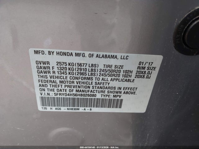 2017 ACURA MDX 5FRYD4H56HB026080 Photo 8