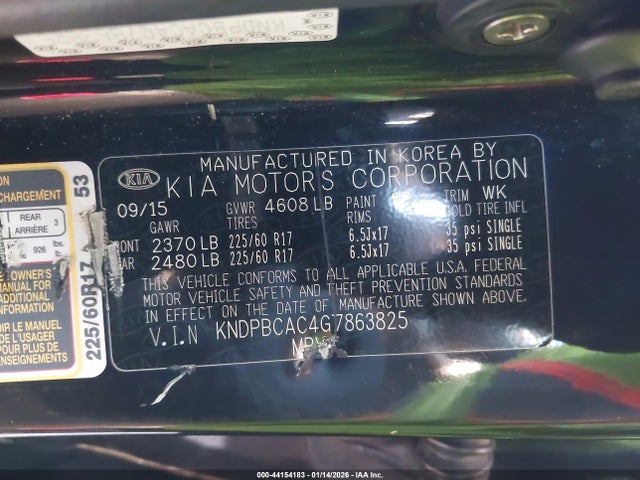 KIA Sportage Lx 2016 KNDPBCAC4G7863825 Image 9
