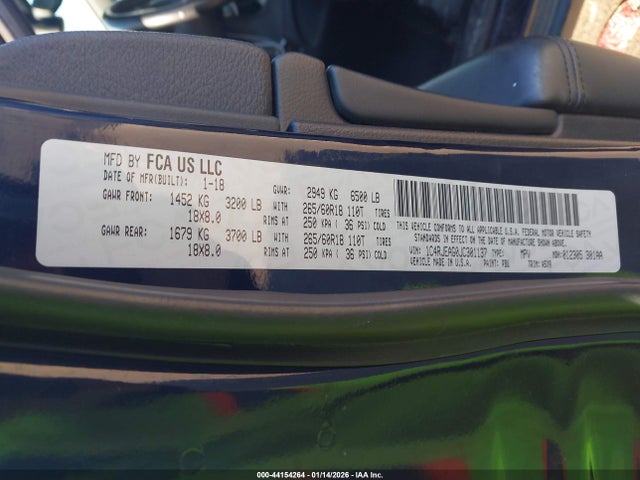 2018 JEEP GRAND CHEROKEE 1C4RJEAG0JC301137 Photo 8