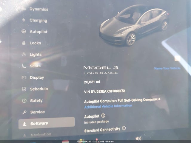 5YJ3E1EAXSF908272 Tesla Model 3 Long Range Rear-wheel Drive/standard Rear-wheel Drive