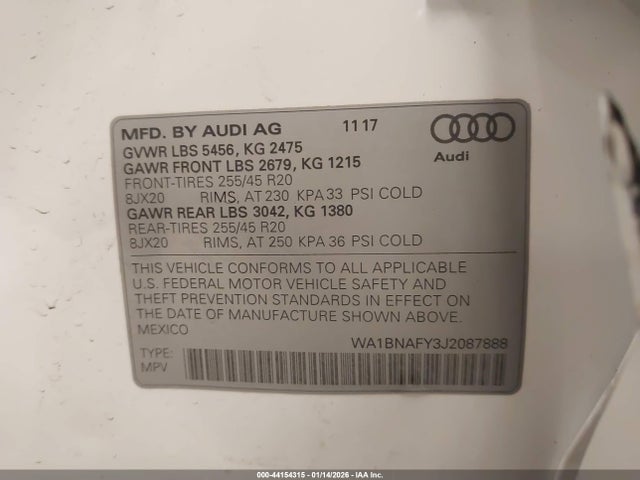 2018 AUDI Q5 WA1BNAFY3J2087888 Photo 8