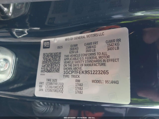 1GCPTFEK9S1223265 Chevrolet Colorado 4wd Zr2