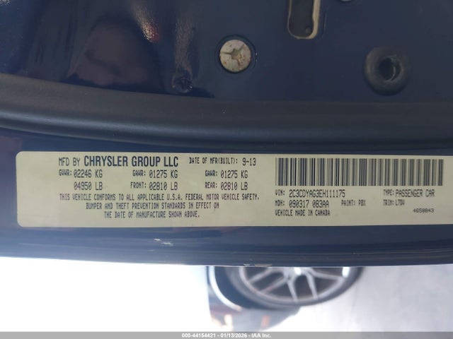 2C3CDYAG3EH111175 Dodge Challenger Sxt
