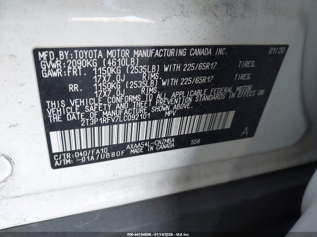Toyota Rav4 Xle 2020 2T3P1RFV7LC092101 Image 9
