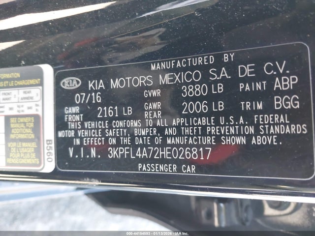KIA FORTE LX 2017 3KPFL4A72HE026817 Image 9