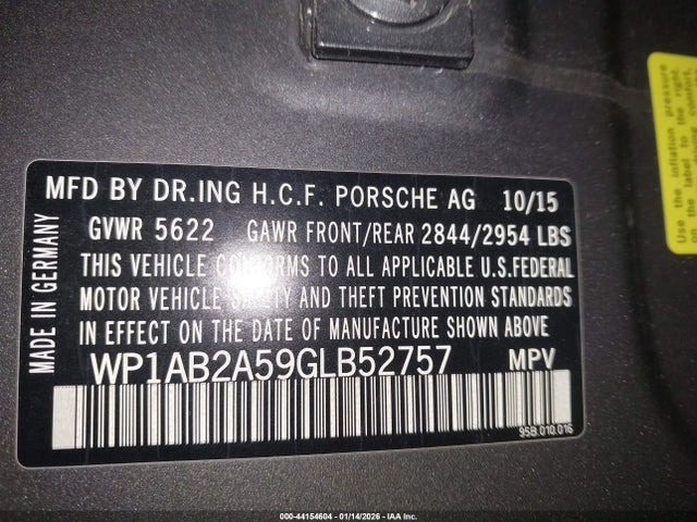 2016 PORSCHE MACAN WP1AB2A59GLB52757 Photo 8