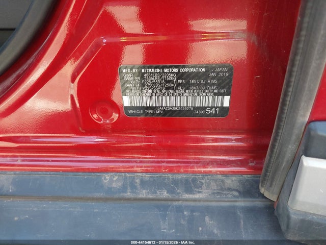 2019 MITSUBISHI OUTLANDER JA4AZ3A35KZ039275 Photo 8