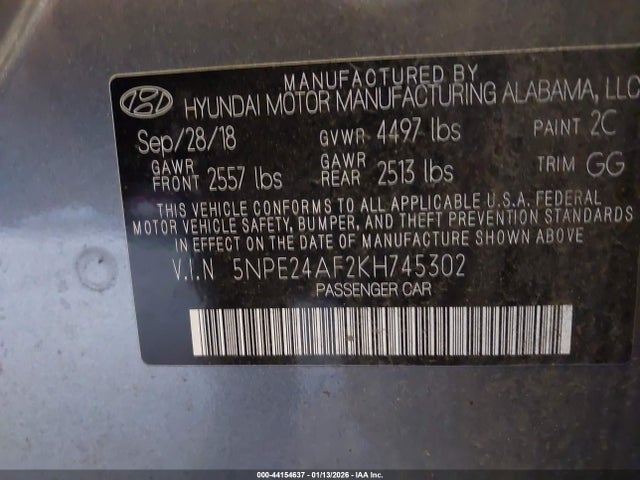 Hyundai SONATA SE 2019 5NPE24AF2KH745302 Image 9