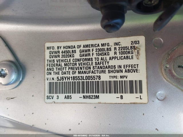 2003 HONDA ELEMENT 5J6YH18553L005578 Photo 8