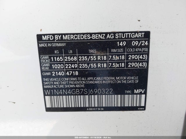 W1N4N4GB7SJ690322 Mercedes-Benz Gla 250 4matic