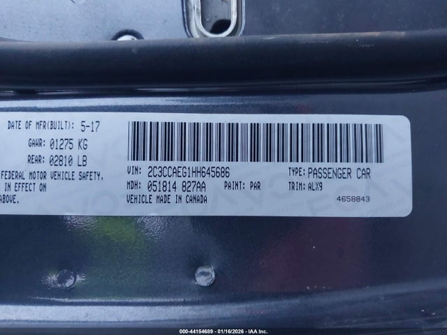 Chrysler 300C 2017 2C3CCAEG1HH645686 Image 9