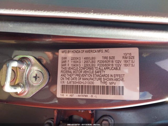 Aukcja sprzedaży 2017 Acura Rdx Technology   Acurawatch Plus Packages/w/technology Package, vin: 5J8TB3H50HL013030, numer aukcji: 44154751