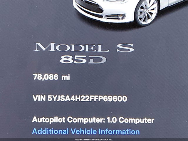 Tesla Model S 70d/85d/p85d 2015 5YJSA4H22FFP69600 Image 16