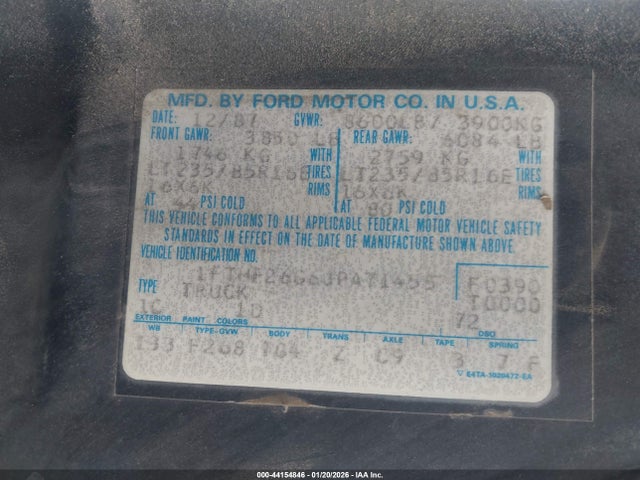 1988 FORD F250 1FTHF26G6JPA71455 Photo 8