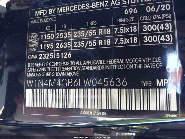 2020 MERCEDES-BENZ GLB 250 W1N4M4GB6LW045636 Photo 8