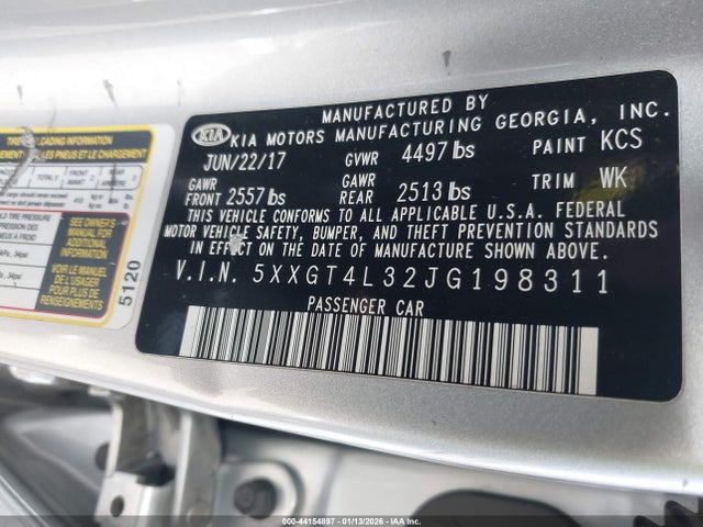 5XXGT4L32JG198311 KIA Optima Lx