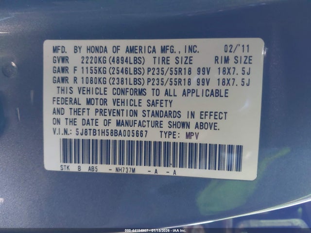 2011 ACURA RDX 5J8TB1H58BA005667 Photo 8