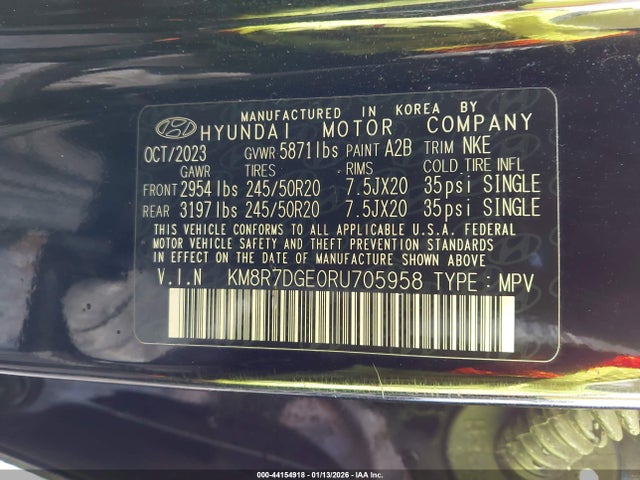 2024 HYUNDAI PALISADE KM8R7DGE0RU705958 Photo 8