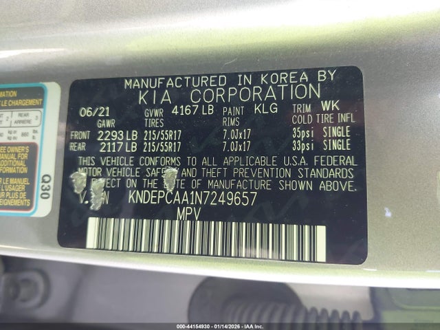 KNDEPCAA1N7249657 KIA Seltos Lx