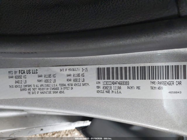 Chrysler 200 Limited 2015 1C3CCCAB4FN669393 Image 9