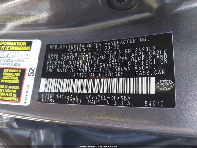 2023 TOYOTA CAMRY 4T1S31AK3PU604565 Photo 8