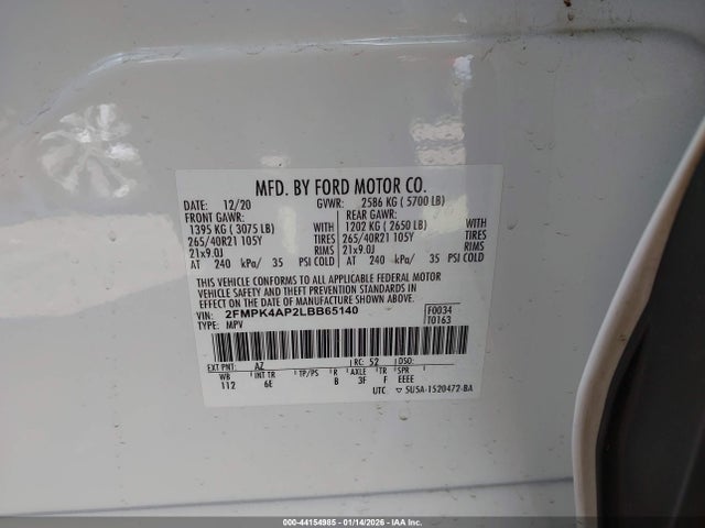 2020 FORD EDGE 2FMPK4AP2LBB65140 Photo 8