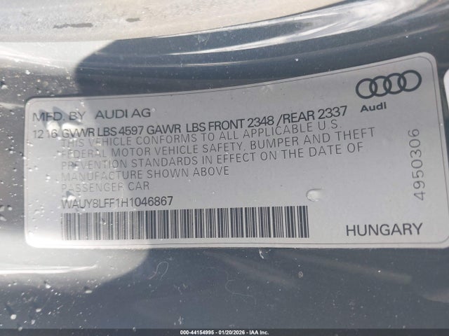 2017 AUDI A3 WAUY8LFF1H1046867 Photo 8
