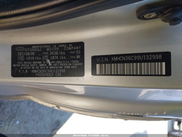 2009 HYUNDAI ACCENT KMHCN36C99U132998 Photo 8