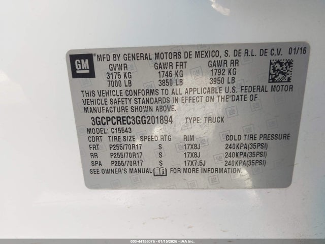 Chevrolet Silverado 1500 1lt 2016 3GCPCREC3GG201894 Image 9