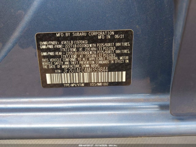 Subaru Crosstrek Premium 2021 JF2GTAEC4MH359844 Image 9