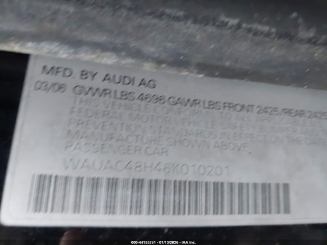 2006 AUDI A4 WAUAC48H46K010201 Photo 8