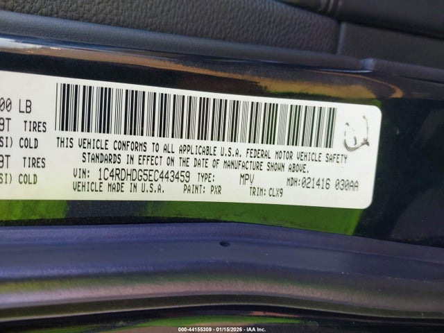 Dodge DURANGO LIMITED 2014 1C4RDHDG5EC443459 Image 9
