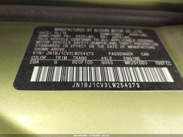 Продаж на аукціоні авто 2020 Nissan Rogue Sport Sv Fwd Xtronic Cvt, vin: JN1BJ1CV3LW254373, номер лоту: 44155354
