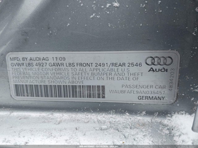 2010 AUDI A4 WAUBFAFL9AN035457 Photo 8