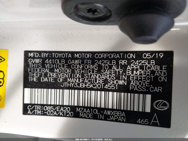 2019 LEXUS UX 200 JTHY3JBH5K2014551 Photo 8