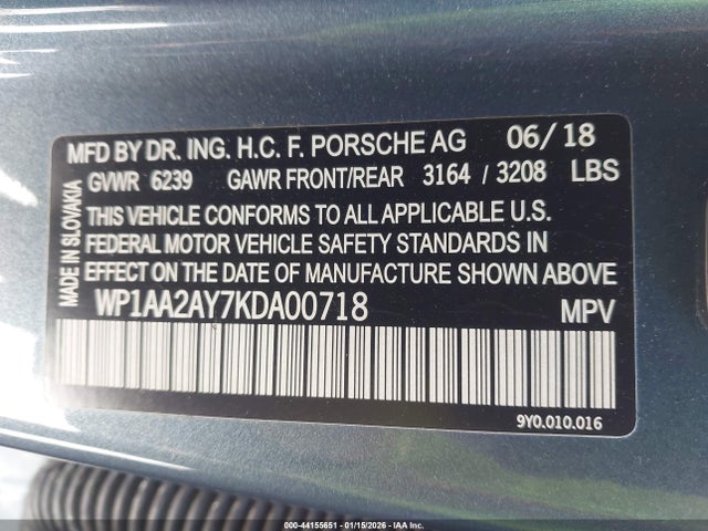 2019 PORSCHE CAYENNE WP1AA2AY7KDA00718 Photo 8