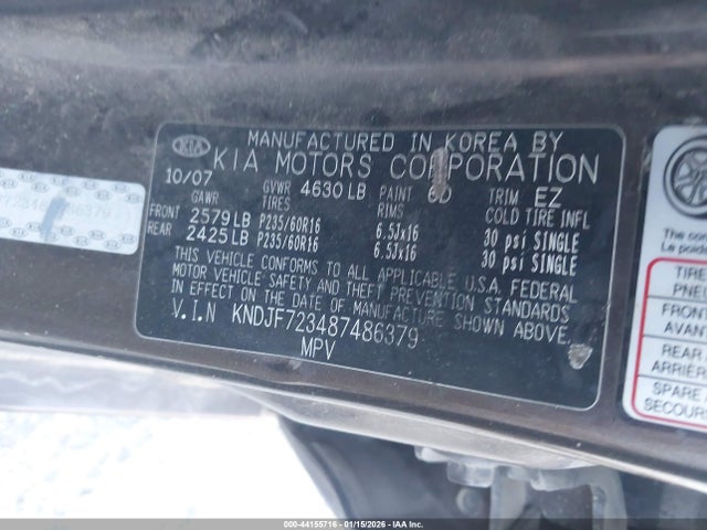 2008 KIA SPORTAGE KNDJF723487486379 Photo 8