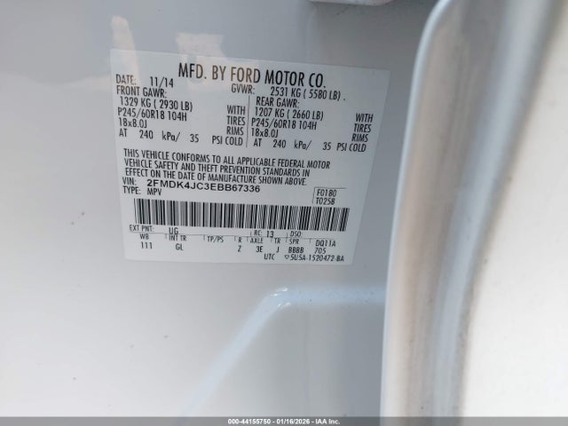 2014 FORD EDGE 2FMDK4JC3EBB67336 Photo 8
