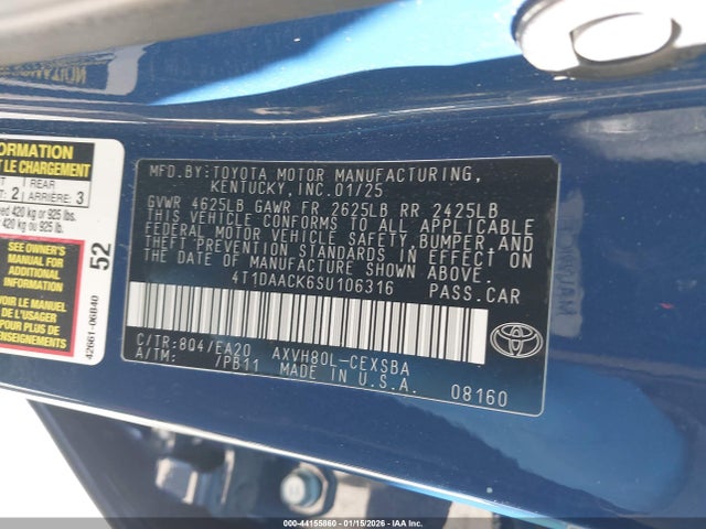 Toyota CAMRY SE 2025 4T1DAACK6SU106316 Image 9