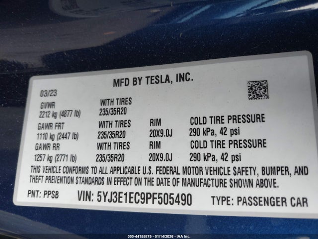 2023 TESLA MODEL 3 5YJ3E1EC9PF505490 Photo 8
