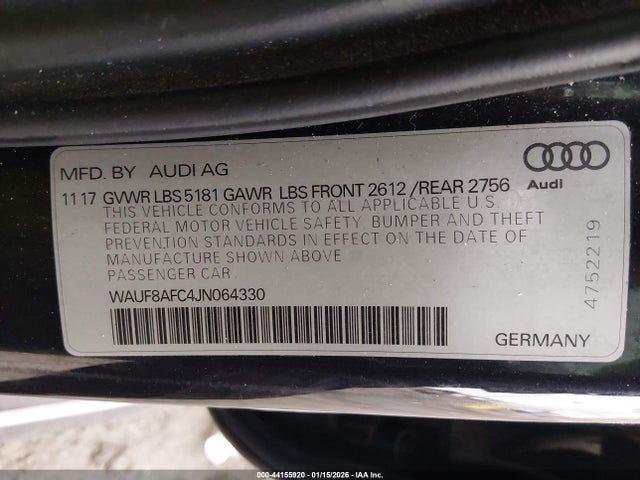 2018 AUDI A6 WAUF8AFC4JN064330 Photo 8