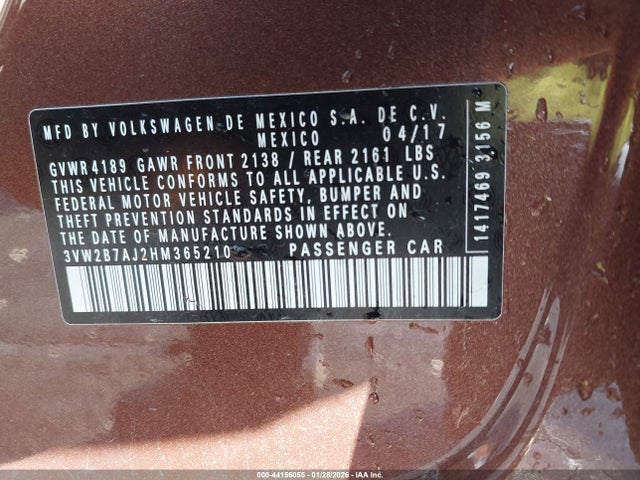 2017 VOLKSWAGEN JETTA 3VW2B7AJ2HM365210 Photo 8