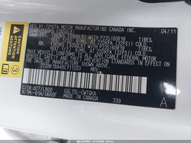 2011 LEXUS RX 350 2T2BK1BA4BC111203 Photo 8