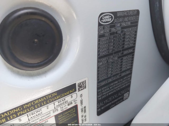 2020 LAND ROVER RANGE ROVER VELAR SALYK2EXXLA290236 Photo 8