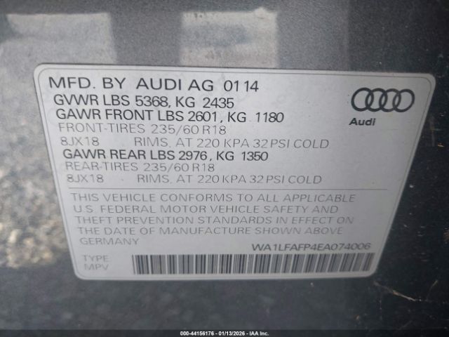 2014 AUDI Q5 WA1LFAFP4EA074006 Photo 8