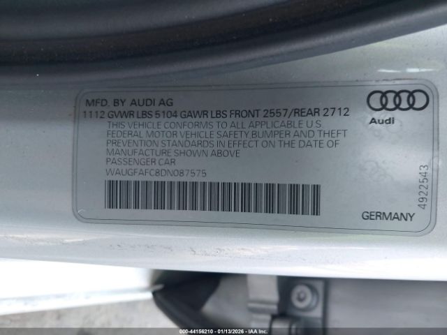 2013 AUDI A6 WAUGFAFC8DN087575 Photo 8