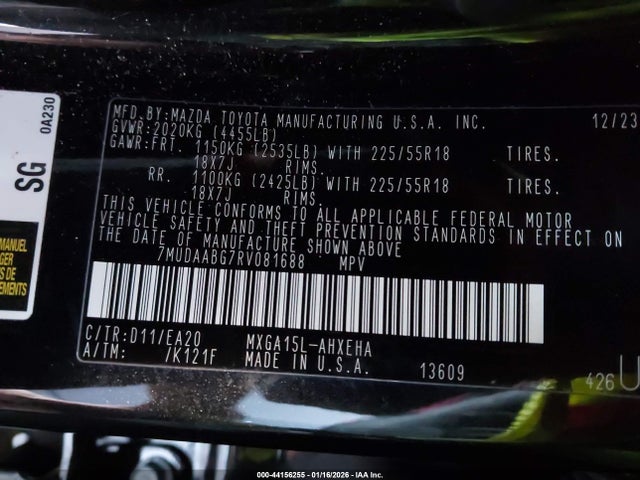 2024 TOYOTA COROLLA CROSS 7MUDAABG7RV081688 Photo 8